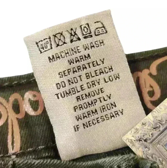 Spoon Jeans Camo Camoflauge Ankle Zip Five-Pocket Style Pants Jeans - Picture 7 of 10